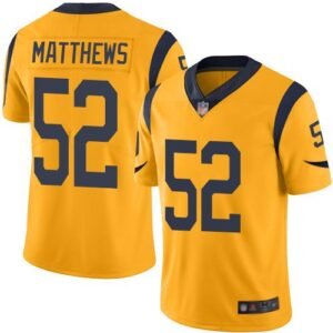 Nike Los Angeles Rams #52 Clay Matthews Gold Stitched NFL Limited Rush Jersey