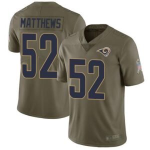 Nike Los Angeles Rams #52 Clay Matthews Olive Stitched NFL Limited 2017 Salute To Service Jersey