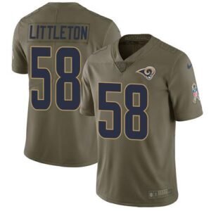 Nike Los Angeles Rams #58 Cory Littleton Olive Stitched NFL Limited 2017 Salute To Service Jersey