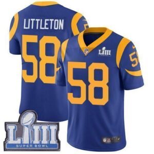 Nike Los Angeles Rams #58 Cory Littleton Royal Blue Alternate Super Bowl LIII Bound Stitched NFL Vapor Untouchable Limited Jersey