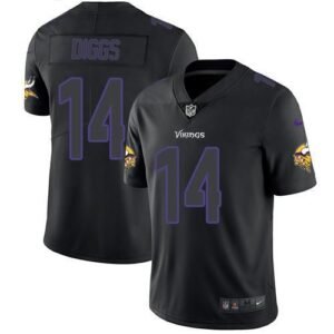 Nike Minnesota Vikings #14 Stefon Diggs Black Stitched NFL Limited Rush Impact Jersey