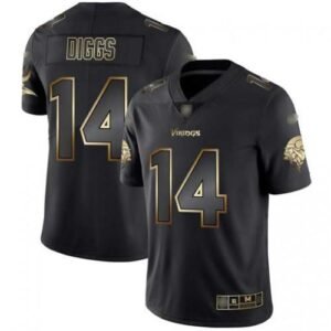 Nike Minnesota Vikings #14 Stefon Diggs Black/Gold Stitched NFL Vapor Untouchable Limited Jersey