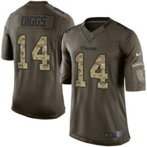 Nike Minnesota Vikings #14 Stefon Diggs Green Stitched NFL Limited 2015 Salute To Service Jersey