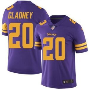 Nike Minnesota Vikings #20 Jeff Gladney Purple Stitched NFL Limited Rush Jersey