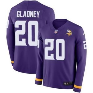 Nike Minnesota Vikings #20 Jeff Gladney Purple Team Color Stitched NFL Limited Therma Long Sleeve Jersey