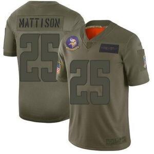 Nike Minnesota Vikings #25 Alexander Mattison Camo Stitched NFL Limited 2019 Salute To Service Jersey