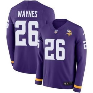 Nike Minnesota Vikings #26 Trae Waynes Purple Team Color Stitched NFL Limited Therma Long Sleeve Jersey