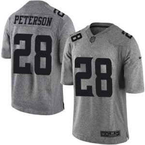 Nike Minnesota Vikings #28 Adrian Peterson Gray Stitched NFL Limited Gridiron Gray Jersey