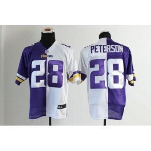 Nike Minnesota Vikings #28 Adrian Peterson Purple/White Stitched NFL Elite Split Jersey