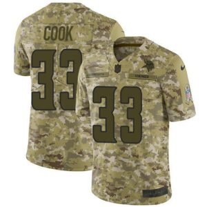 Nike Minnesota Vikings #33 Dalvin Cook Camo Stitched NFL Limited 2018 Salute To Service Jersey