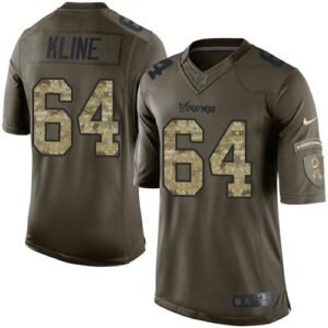 Nike Minnesota Vikings #64 Josh Kline Green Stitched NFL Limited 2015 Salute To Service Jersey