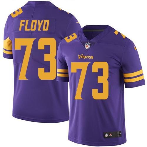 Nike Minnesota Vikings #73 Sharrif Floyd Purple Stitched NFL Limited Rush Jersey