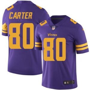 Nike Minnesota Vikings #80 Cris Carter Purple Stitched NFL Limited Rush Jersey