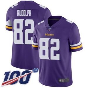 Nike Minnesota Vikings #82 Kyle Rudolph Purple Team Color Stitched NFL 100th Season Vapor Limited Jersey