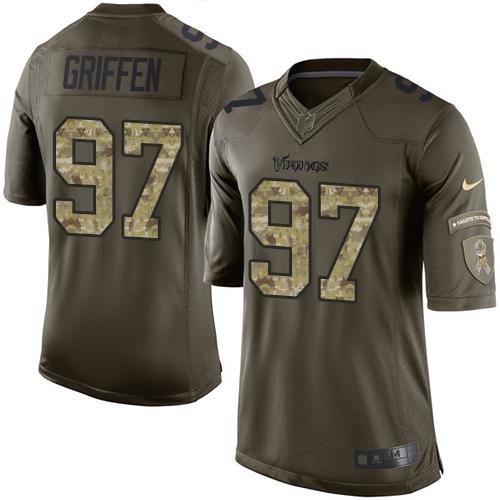 Nike Minnesota Vikings #97 Everson Griffen Green Stitched NFL Limited 2015 Salute To Service Jersey