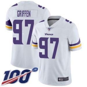 Nike Minnesota Vikings #97 Everson Griffen White Stitched NFL 100th Season Vapor Limited Jersey