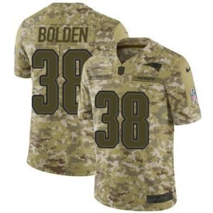Nike New England Patriots #38 Brandon Bolden Camo Stitched NFL Limited 2018 Salute To Service Jersey