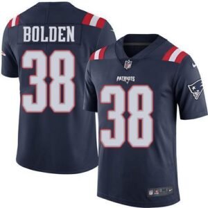 Nike New England Patriots #38 Brandon Bolden Navy Blue Stitched NFL Limited Rush Jersey