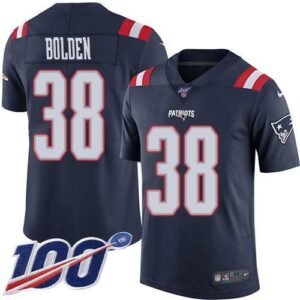 Nike New England Patriots #38 Brandon Bolden Navy Blue Stitched NFL Limited Rush 100th Season Jersey