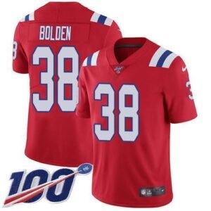 Nike New England Patriots #38 Brandon Bolden Red Alternate Stitched NFL 100th Season Vapor Limited Jersey