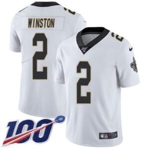 Nike New Orleans Saints #2 Jameis Winston White Stitched NFL 100th Season Vapor Untouchable Limited Jersey