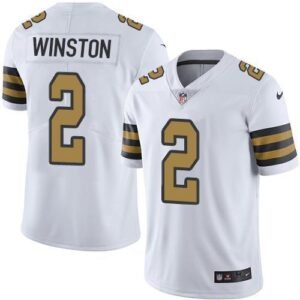 Nike New Orleans Saints #2 Jameis Winston White Stitched NFL Limited Rush Jersey