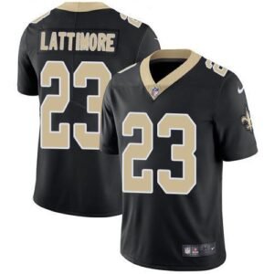 Nike New Orleans Saints #23 Marshon Lattimore Black Team Color Stitched NFL Vapor Untouchable Limited Jersey