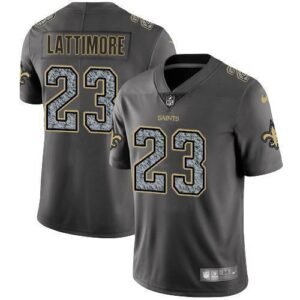 Nike New Orleans Saints #23 Marshon Lattimore Gray Static Stitched NFL Vapor Untouchable Limited Jersey