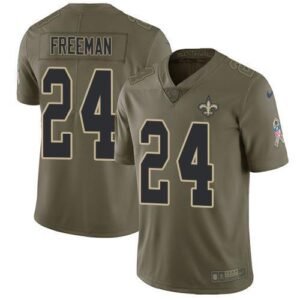 Nike New Orleans Saints #24 Devonta Freeman Olive Stitched NFL Limited 2017 Salute To Service Jersey