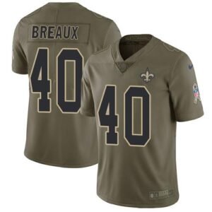 Nike New Orleans Saints #40 Delvin Breaux Olive Stitched NFL Limited 2017 Salute To Service Jersey
