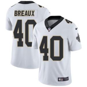 Nike New Orleans Saints #40 Delvin Breaux White Stitched NFL Vapor Untouchable Limited Jersey