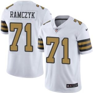 Nike New Orleans Saints #71 Ryan Ramczyk White Stitched NFL Limited Rush Jersey