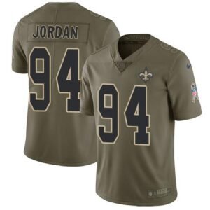 Nike New Orleans Saints #94 Cameron Jordan Olive Stitched NFL Limited 2017 Salute To Service Jersey