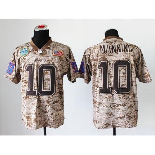 Nike New York Giants #10 Eli Manning Camo Men’s Stitched NFL New Elite USMC Jersey Men’s