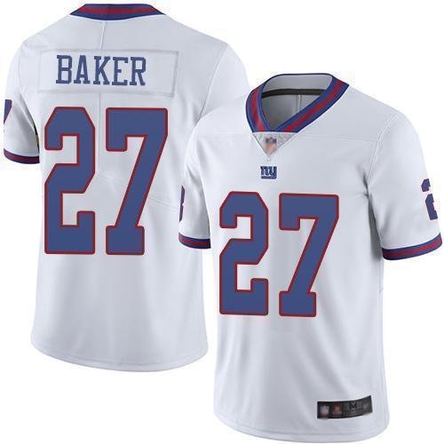 Nike New York Giants #27 Deandre Baker White Men’s Stitched NFL Limited Rush Jersey Men’s