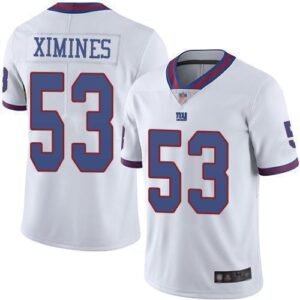 Nike New York Giants #53 Oshane Ximines White Men’s Stitched NFL Limited Rush Jersey Men’s
