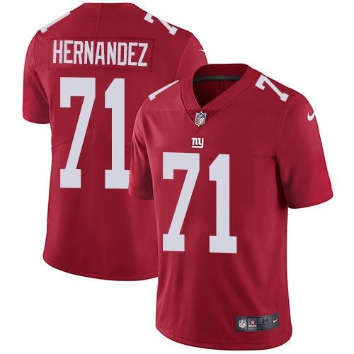 Nike New York Giants #71 Will Hernandez Red Alternate Men’s Stitched NFL Vapor Untouchable Limited Jersey Men’s