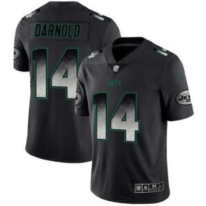 Nike New York Jets #14 Sam Darnold Black Stitched NFL Vapor Untouchable Limited Smoke Fashion Jersey