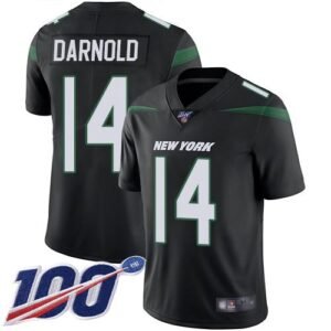 Nike New York Jets #14 Sam Darnold Black Alternate Stitched NFL 100th Season Vapor Limited Jersey