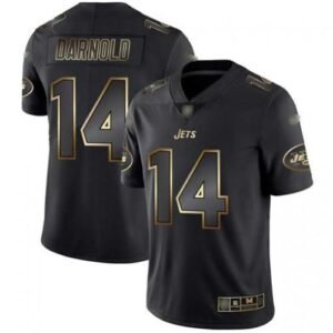 Nike New York Jets #14 Sam Darnold Black/Gold Stitched NFL Vapor Untouchable Limited Jersey