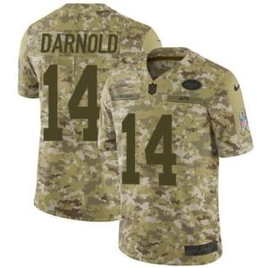 Nike New York Jets #14 Sam Darnold Camo Stitched NFL Limited 2018 Salute To Service Jersey
