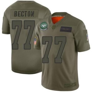 Nike New York Jets #77 Mekhi Becton Camo Stitched NFL Limited 2019 Salute To Service Jersey