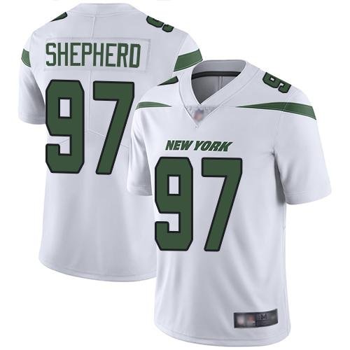Nike New York Jets #97 Nathan Shepherd White Stitched NFL Vapor Untouchable Limited Jersey
