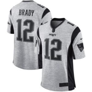Nike Patriots #12 Tom Brady Gray Stitched NFL Limited Gridiron Gray II Jersey