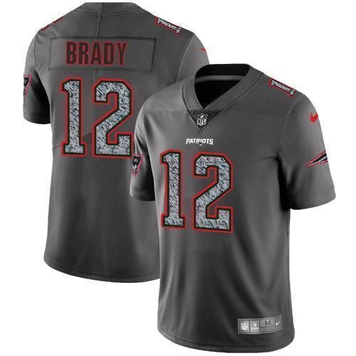 Nike Patriots #12 Tom Brady Gray Static Stitched NFL Vapor Untouchable Limited Jersey