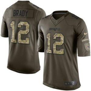 Nike Patriots #12 Tom Brady Green Stitched NFL Limited 2015 Salute To Service Jersey