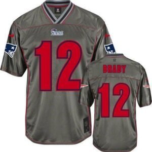 Nike Patriots #12 Tom Brady Grey Stitched NFL Elite Vapor Jersey