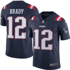 Nike Patriots #12 Tom Brady Navy Blue Stitched NFL Limited Rush Jersey