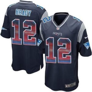 Nike Patriots #12 Tom Brady Navy Blue Team Color Stitched NFL Limited Strobe Jersey