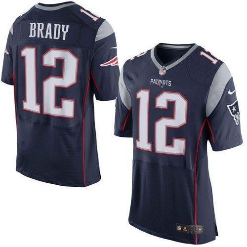 Nike Patriots #12 Tom Brady Navy Blue Team Color Stitched NFL New Elite Jersey